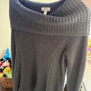 Style & Co. Charcoal Off-Shoulder Sweater